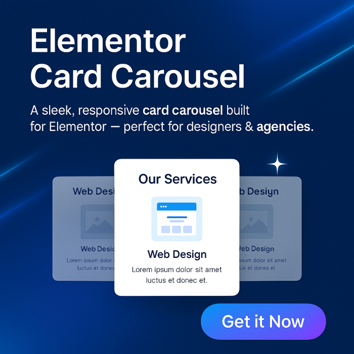 Elementor Card Carousel
