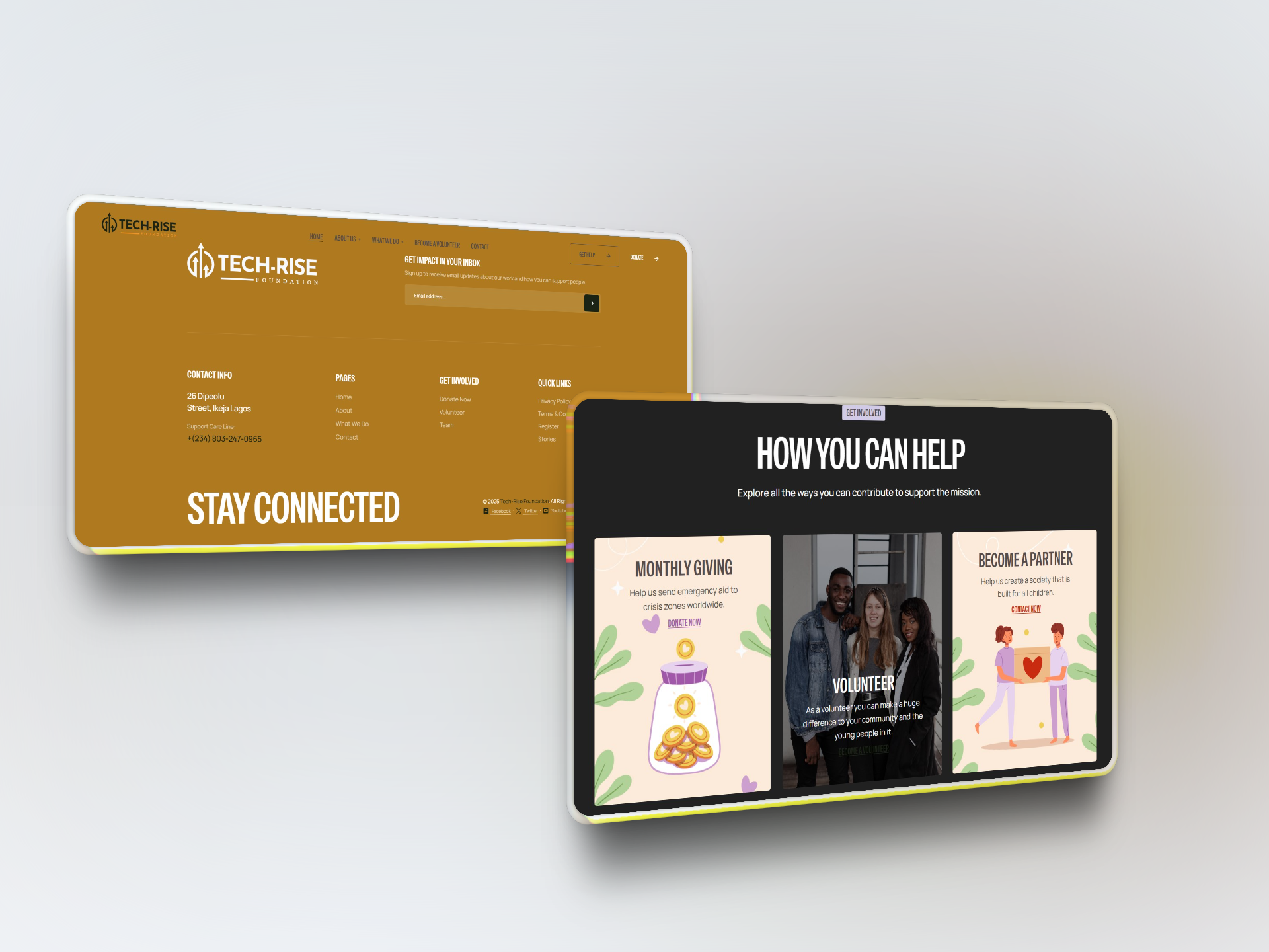 Blog and volunteer form