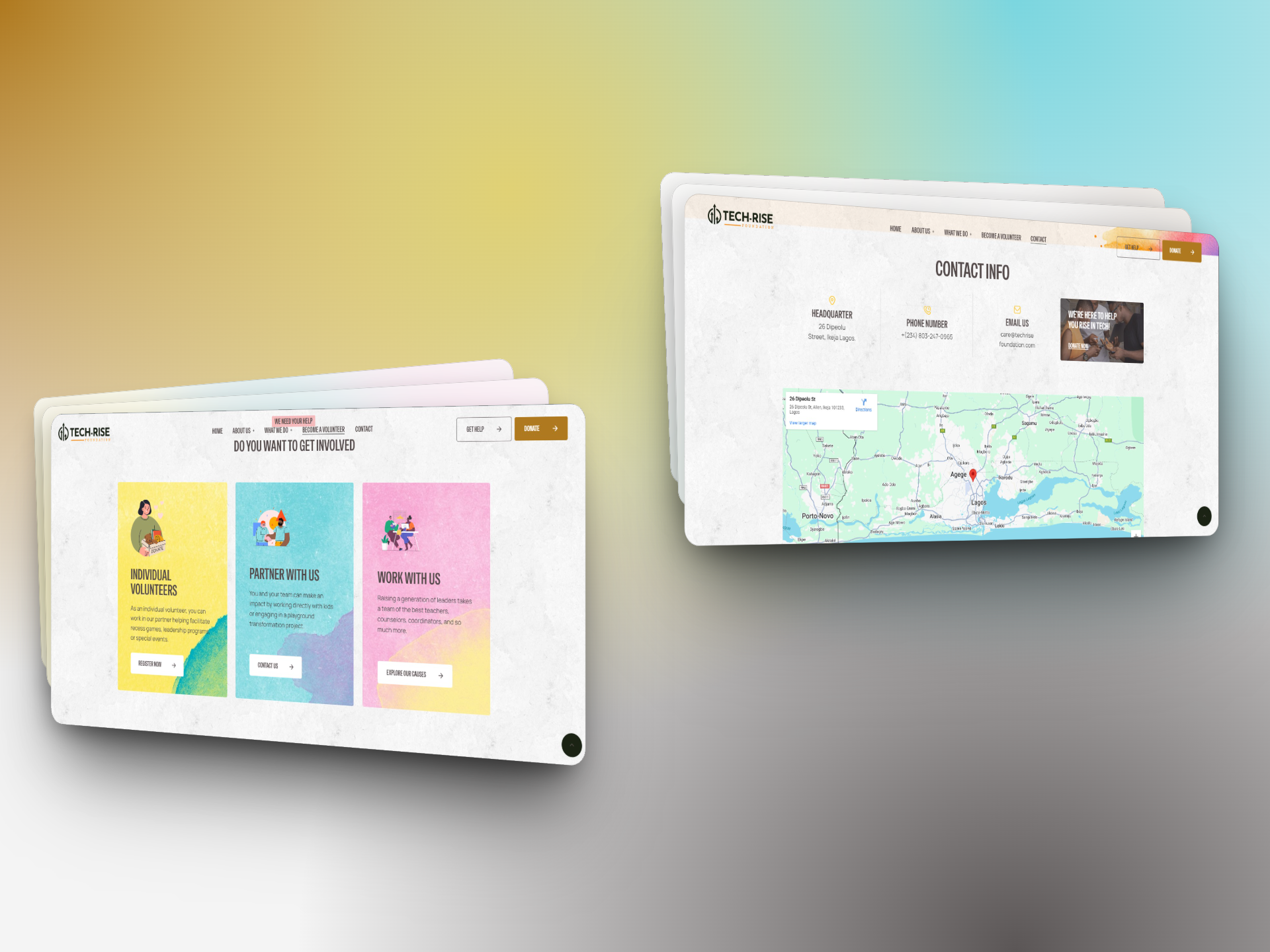 Get involved & footer section